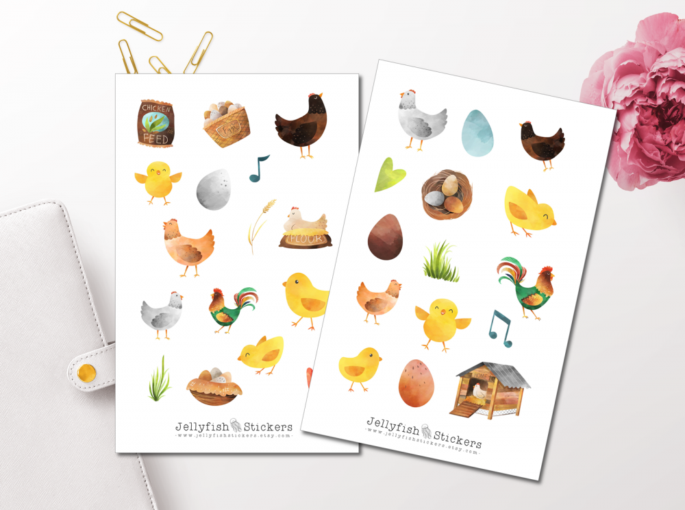 Chicken Farm Sticker Set